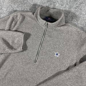 Vineyard Vines Dallas Cowboys 1/4 Zip Fleece Pullover Mens XL Gray NFL Star Logo